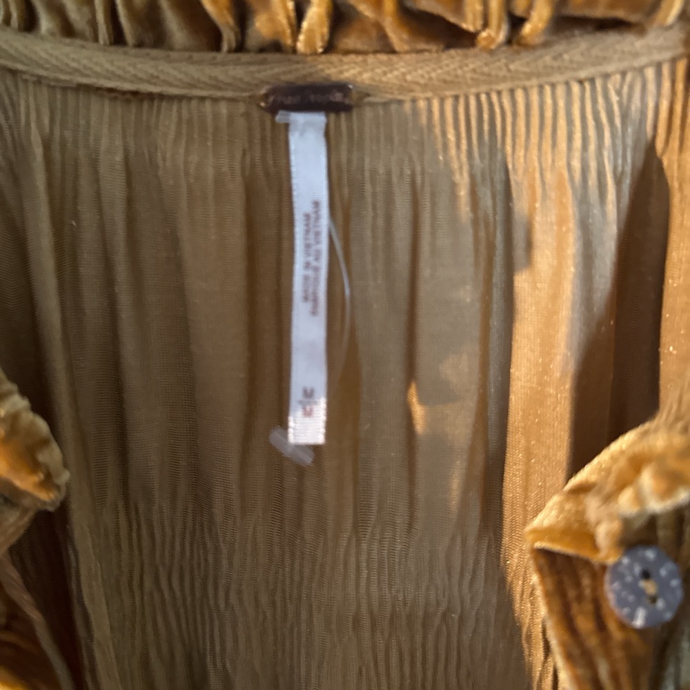 Free People Gold Top